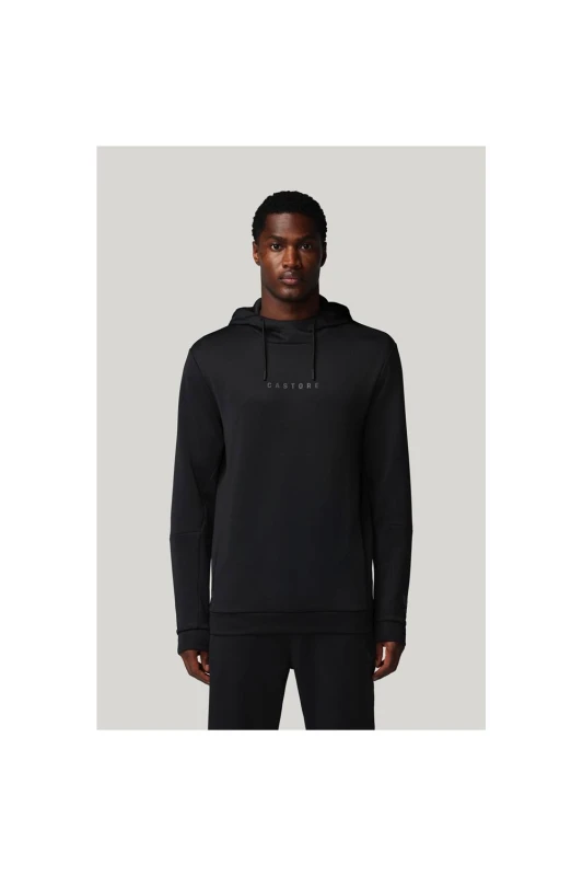 Image of Castore Mens Flex Hoodie in Black Size: Large Black Male L