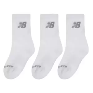 Image of New Balance Balance 3 Pack of Crew Socks - White