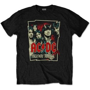 Image of AC/DC - Highway To Hell Sketch Unisex Medium T-Shirt - Black