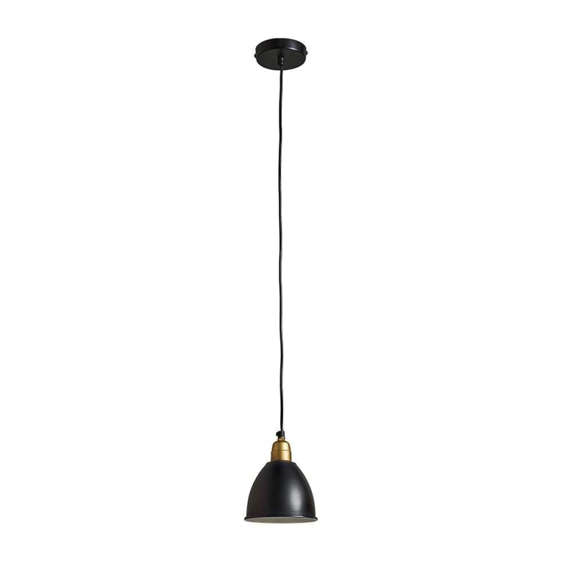 Image of ValueLights Eli Black and Gold Ceiling Light Pendant with LED Bulb Black unisex