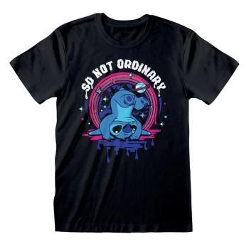 Image of Lilo & Stitch - Not Ordinary Unisex Small T-Shirt - Black
