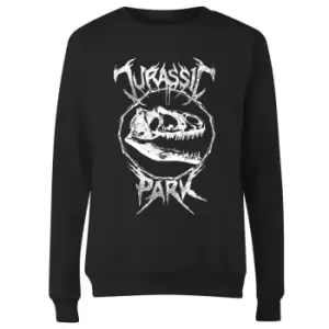 Image of Jurassic Park T-Rex Bones Womens Sweatshirt - Black - M