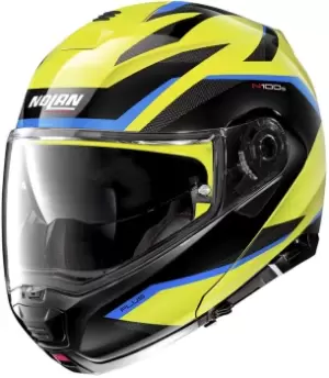 Image of Nolan N100-5 Plus Overland N-Com Helmet, black-yellow, Size L, black-yellow, Size L