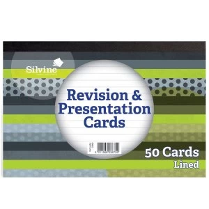 Image of Silvine Revision Note Cards White 152X102mm Pad 50