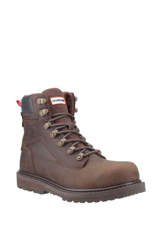Image of Hunter Mens Tornado Safety Boot in Brown Size: 7 Brown Male 7