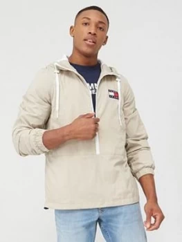 Image of Tommy Jeans Contrast Zip Popover Jacket - Stone