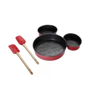 Image of Prestige Bake with Mickey Cake Bakeware Set Red