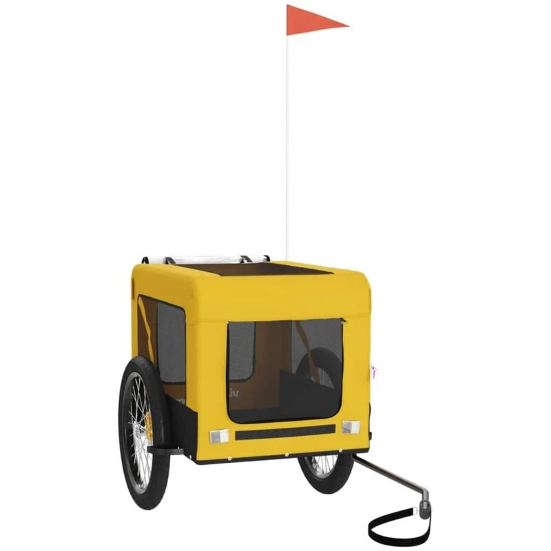 Image of VIDAXL Pet Bike Trailer Yellow and Black Oxford Fabric&Iron Vidaxl 8720845770099