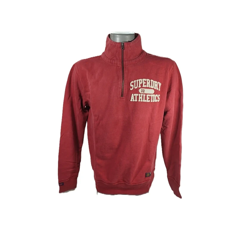 Image of Superdry 1/2 zip sweater Superdry Vintage Athletic Rouge Male S