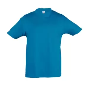 Image of SOLS Kids Regent Short Sleeve T-Shirt (12yrs) (Aqua)