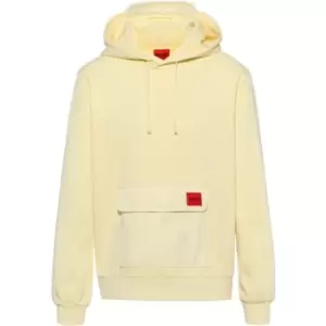 Image of HUGO Hugo Duckman Oth Hoodie Mens - Yellow