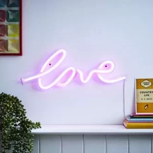 Image of Nuri Neon Love Matt Pink Wired Wall Light