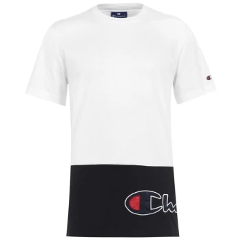 Image of Champion Cut and Sew T Shirt - White