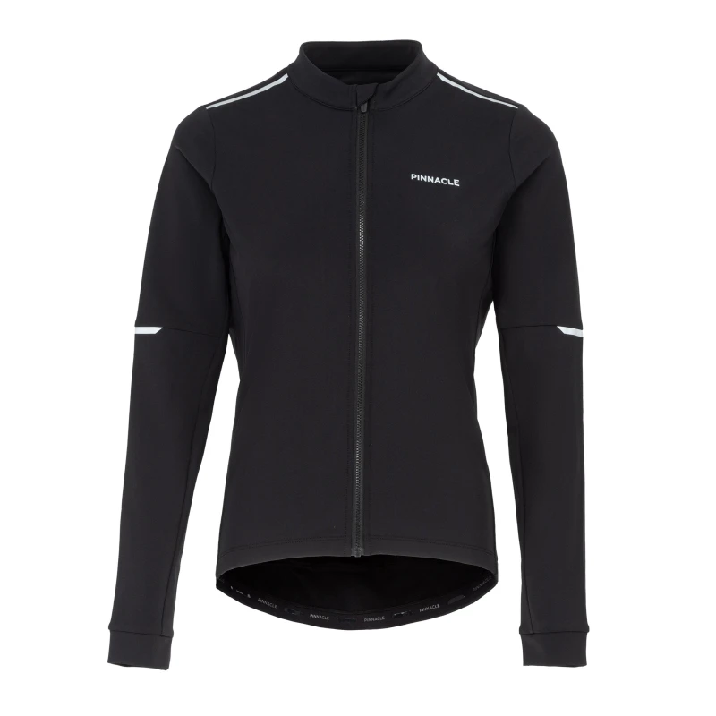 Image of Pinnacle Thermal Long Sleeve Cycling Jersey Ladies Black female 8 (XS)