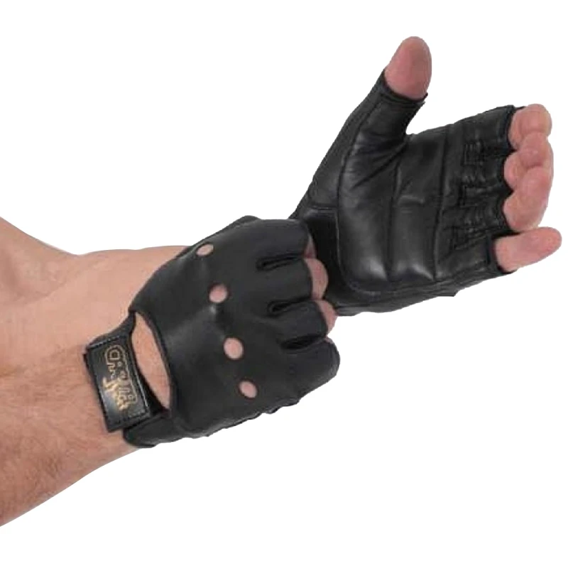Image of Carta Sport Carta Sport Men Leather Weightlifting Gloves in Black Size: Small Black S Male 5063107219503