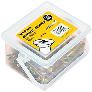 Image of Wickes Drywall Screws Zinc Plated - 38mm Pack of 500