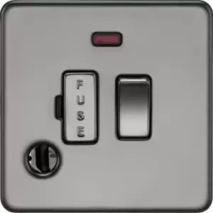 Image of MLA Knightsbridge 13A Switched Fused Spur With Neon And Flex Outlet Black Nickel - SF6300FBN