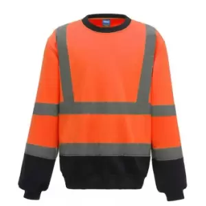 Image of Yoko Unisex Adult Hi-Vis Sweatshirt (M) (Orange/Navy)
