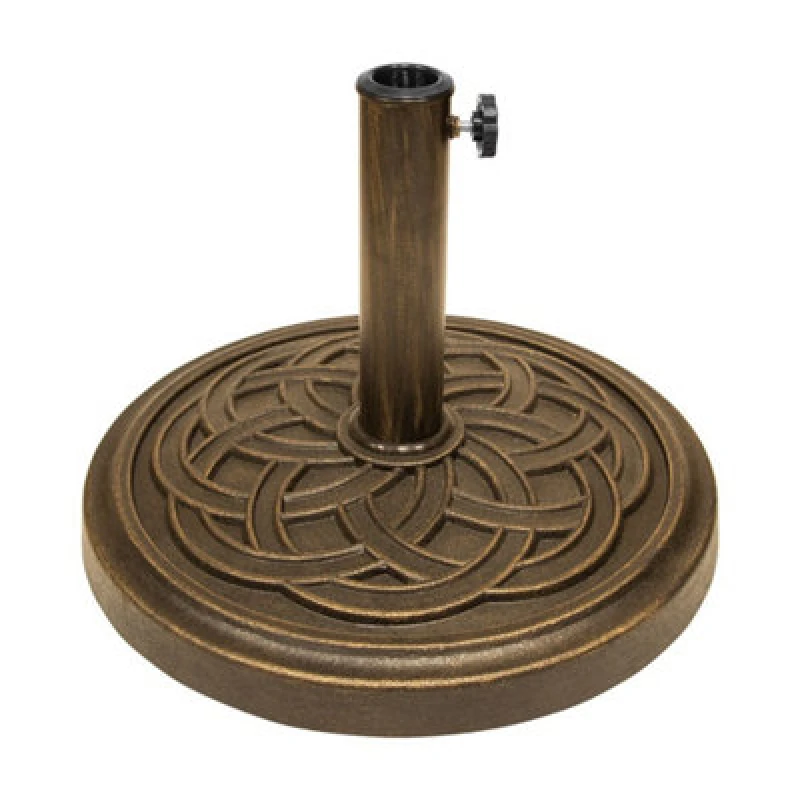 Image of GardenKraft Celtic Pattern Resin Parasol Base - 12kg