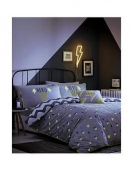 Image of Appletree Hero Glow In The Dark Duvet Cover Set - Double