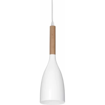 Image of Ideal Lux Lighting - Ideal Lux Manhattan - 1 Light Ceiling Pendant White, E14