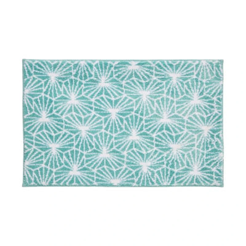 Image of Allure Bath Fashions Geometric Design Non-Slip Bath Mat - Duckegg