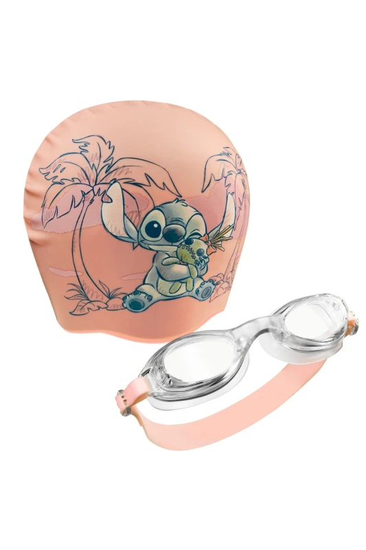 Image of Disney Stitch Swimming Cap and Goggles Multi