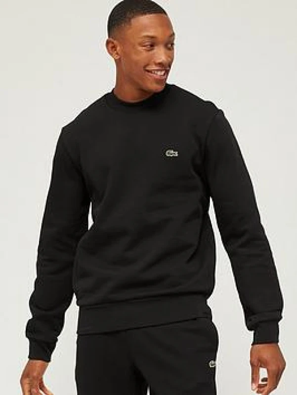 Image of Lacoste Logo Sweatshirt Black 3XL