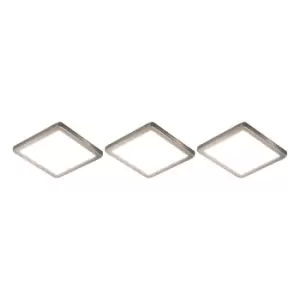 Image of NxtGen Alabama Square LED Under Cabinet Light 3.5W (3 Pack) Warm White Brushed Nickel