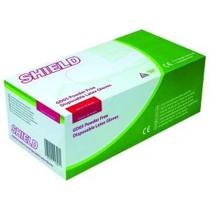 Image of Shield Powder-Free Latex Gloves Medium Natural Pack of 100 GD05