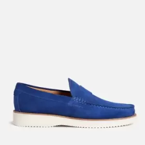 Image of Ted Baker Mens Isaac Suede Loafers - Navy - UK 10