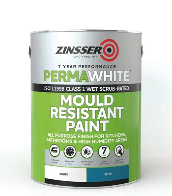 Image of Zinsser Permawhite Interior Satin White 5L, White ZN7050001A1