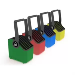 Image of LocknCharge 5 Slot 13" Large Plastic Device Basket (Set of 4) GreenBlueRedYellow