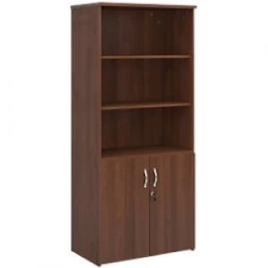 Image of Dams International Combination Unit Lockable with 4 Shelves Melamine Universal 800 x 470 x 1790mm Walnut