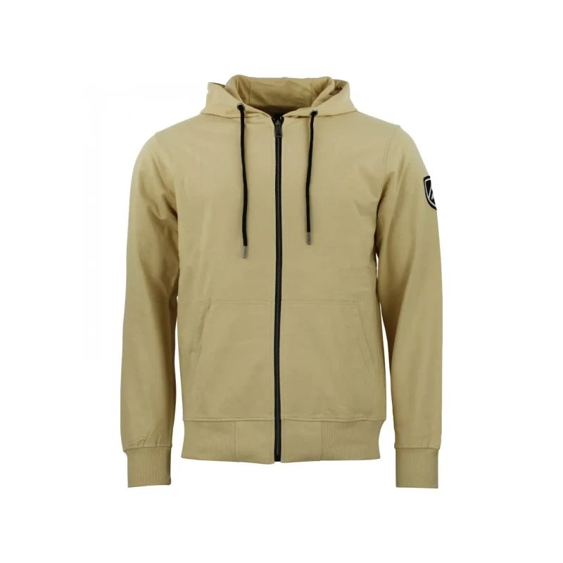 Image of Full-zip cotton sweatshirt Peak Mountain French Terry Beige Male M