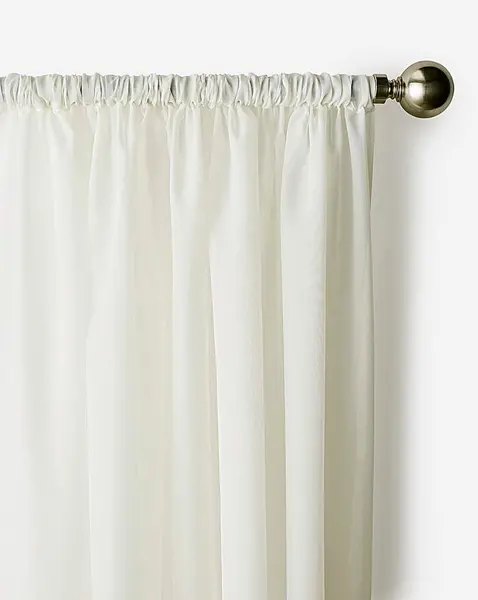 Image of Plain Dye Voile Pairs Top Slots Cream 183CM XJ86210