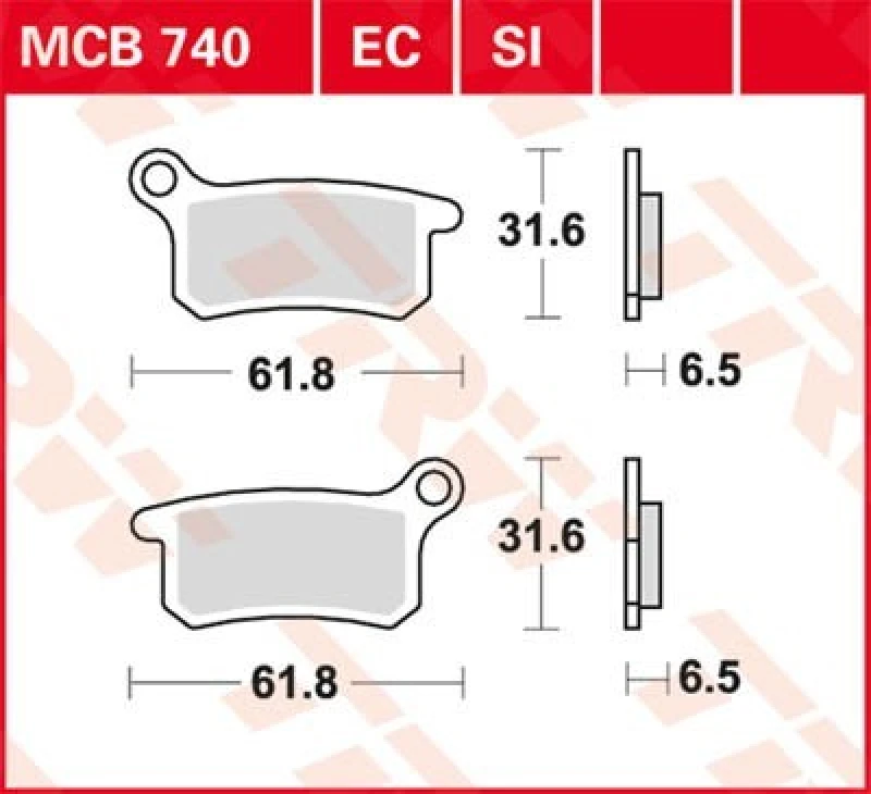 Image of TRW Lucas Brake pads sintered off-road MCB740SI