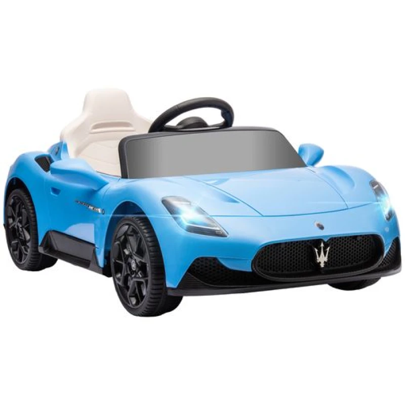 Image of AIYAPLAY White Maserati MC20 Licensed 12V Kids Ride on Car w/ Remote - Blue TJ Hughes 5061025084791