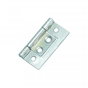 Image of Wickes Flush Hinge - Chrome 38mm Pack of 2