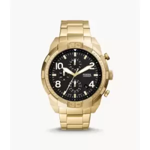Image of Fossil Mens Bronson Chronograph Gold-Tone Stainless Steel Watch - Gold
