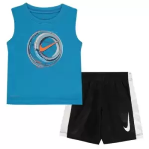 Image of Nike Football Short And Tank Top Set - Blue