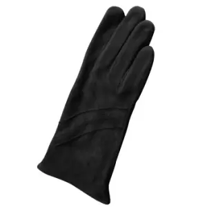Image of Eastern Counties Leather Womens/Ladies Sian Suede Gloves (S) (Black)