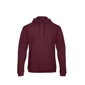Image of B&C Adults Unisex ID. 203 50/50 Hooded Sweatshirt (S) (Burgundy)