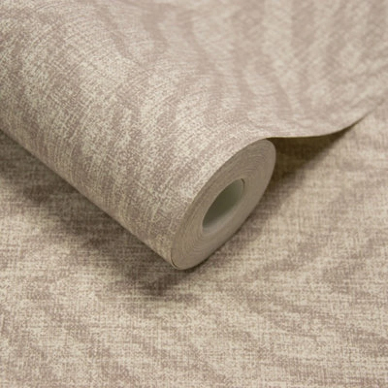 Image of Grandeco Attitude Distressed Zebra Print Effect Blown Vinyl Wallpaper, Natural