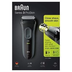 Image of Braun Series 3 3000 Rechargeable Electric Foil Shaver