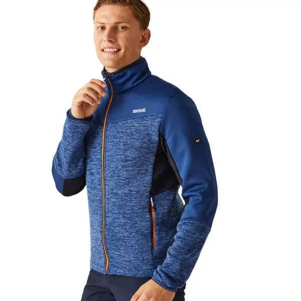 Image of Regatta Mens Coladane VI Full Zip Fleece Jacket XL - Chest 43-44' (109-112cm) New Royal Marl/New Royal RMA569-Q3T-XL