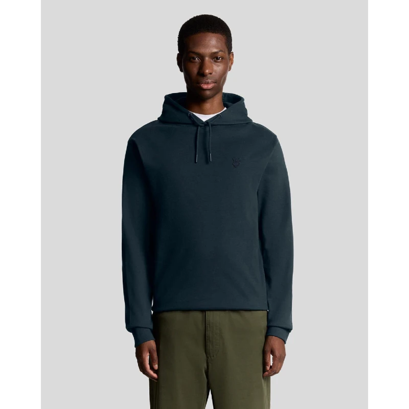 Image of Lyle and Scott Interlock Pullover Hoodie Black male S