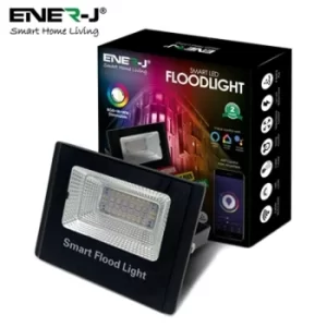 Image of ENER-J Smart LED WiFi IP65 Floodlight with RGB Warm White and Cool White Lighting