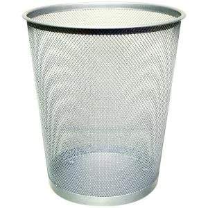Image of Q-Connect Waste Basket Mesh 18 Litre Silver KF00849