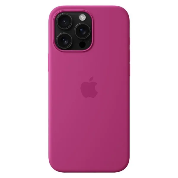 Image of Apple Silicone Case with MagSafe' for iPhone 16 Pro Max - Fuchsia